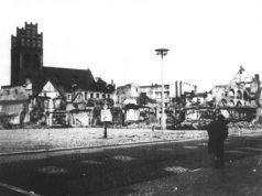 Rynek w centrum Lęborka – rok 1945.