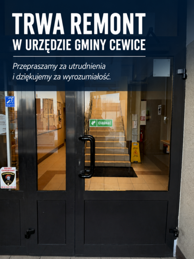 Remont pomieszczeń w Urzędzie Gminy Cewice