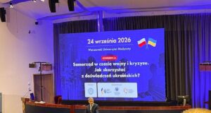 Przedstawiciele Powiatu Lęborskiego na konferencji dotyczącej bezpieczeństwa samorządów w sytuacjach kryzysowych