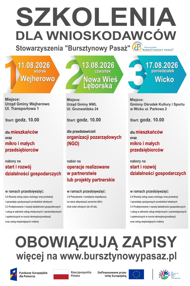 Wrześniowe nabory wniosków coraz bliżej. Bursztynowy Pasaż zaprasza na bezpłatne szkolenia dla przyszłych wnioskodawców!.jpg Wrześniowe nabory wniosków coraz bliżej. Bursztynowy Pasaż zaprasza na bezpłatne szkolenia dla przyszłych wnioskodawców!